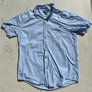 Men's Billabong Shirt Blue Pocket L Light Beach Surf Outdoor Camp City Casual